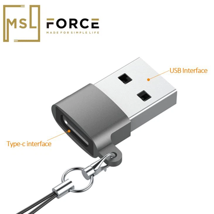 MSLFORCE spletno nakupovanje | USB 3.0 Moški do USB 3.1 Type C ženski adapter z zasnovo ključkov