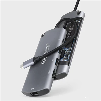 Zvezdišče 6 v 1 USB-C z ohišjem M.2 SSD